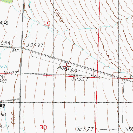Topographic Map of May Airport, ID