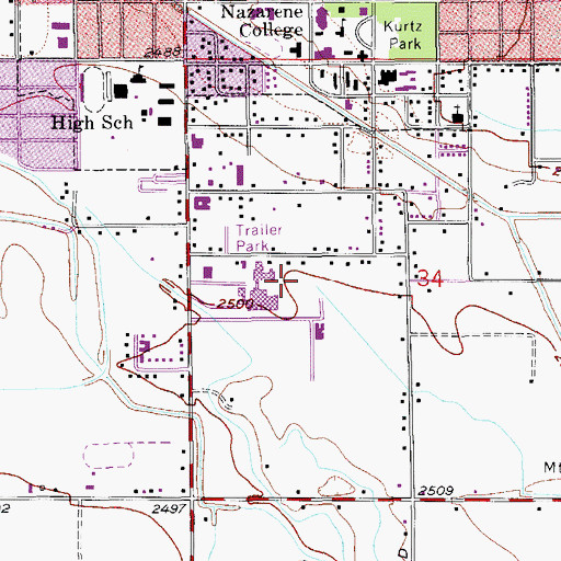 Topographic Map of Mercy Heliport, ID