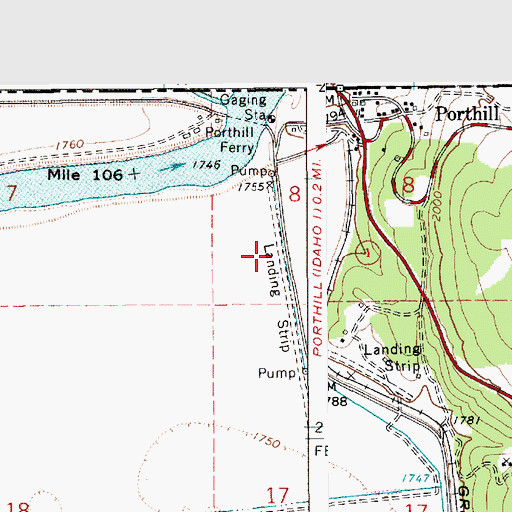 Topographic Map of Eckhart International Airport, ID