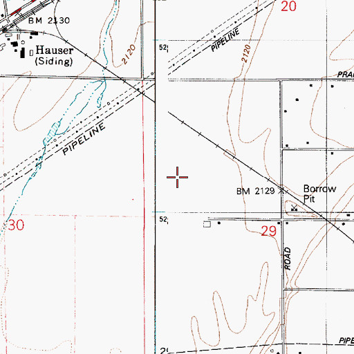 Topographic Map of Otterson Ranch Airport (historical), ID