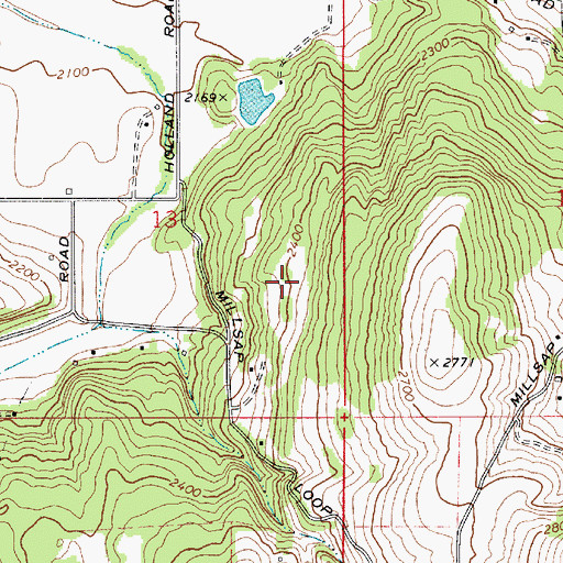Topographic Map of Nichols Ranch Airport, ID