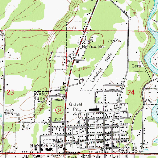 Topographic Map of Priest River Municipal Airport, ID