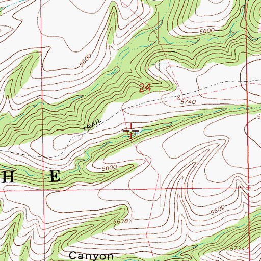 Topographic Map of Split Tank, AZ