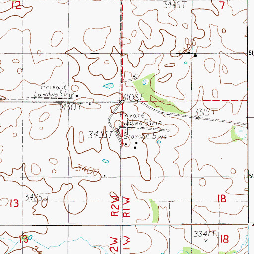 Topographic Map of Wood Brothers Ranch Airport (historical), ID