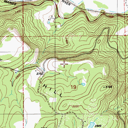 Topographic Map of Sky Island Ranch Airport, ID