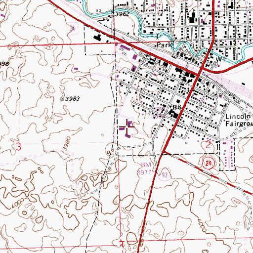 Topographic Map of Shoshone BLM Heliport, ID