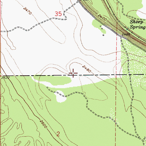 Topographic Map of Treeport Airport, ID