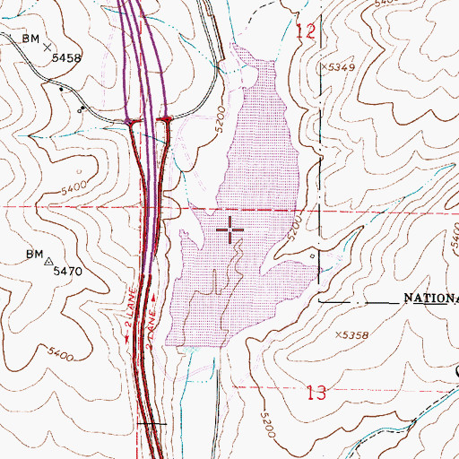 Topographic Map of Devil Creek Reservoir, ID