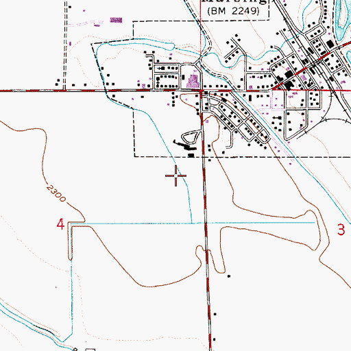 Topographic Map of Marsing High School, ID