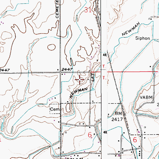 Topographic Map of Middleton Middle School, ID