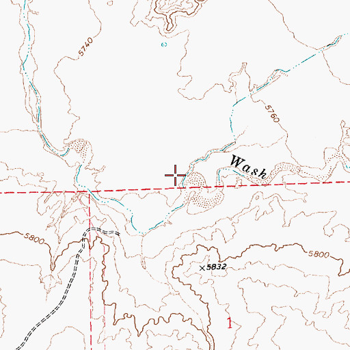 Topographic Map of Aguaje Draw, AZ