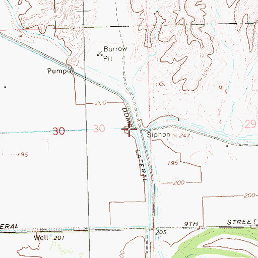 Topographic Map of Dome Lateral, AZ