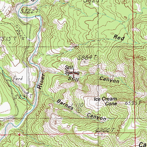 Topographic Map of Still Spring, AZ