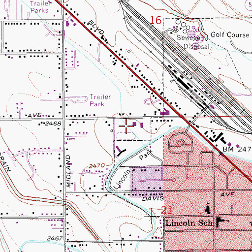 Topographic Map of Nampa Christian Schools, ID