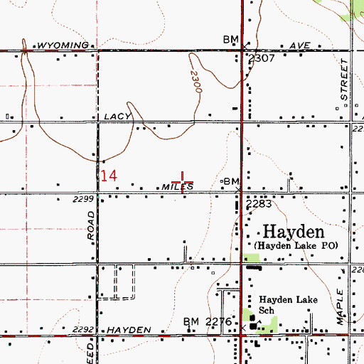 Topographic Map of North Idaho Christian School, ID