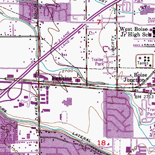 Topographic Map of Northwest Passages Adolescent Hospital Special School, ID