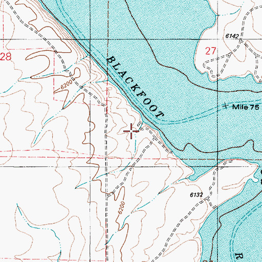 Topographic Map of Northside Narrows Access Area, ID