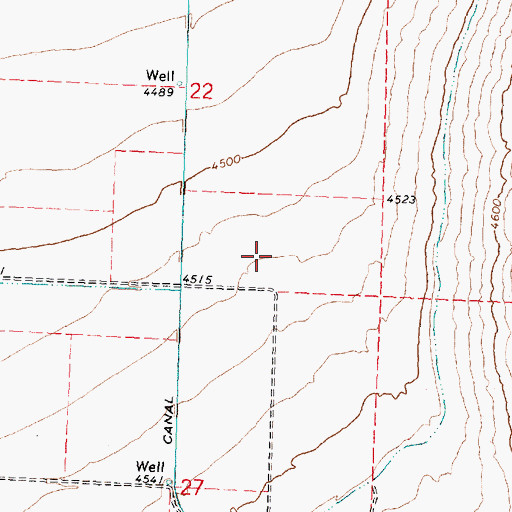 Topographic Map of North Rock Wildlife Habitat Area, ID
