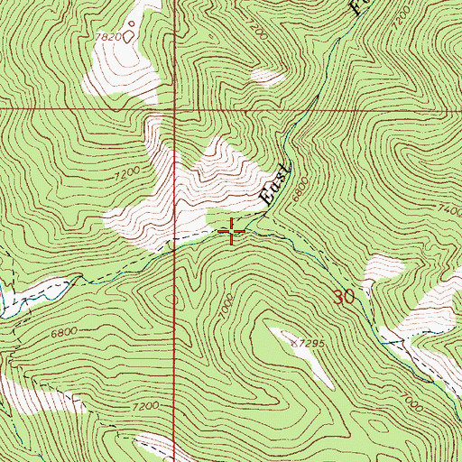 Topographic Map of Corral Creek, ID