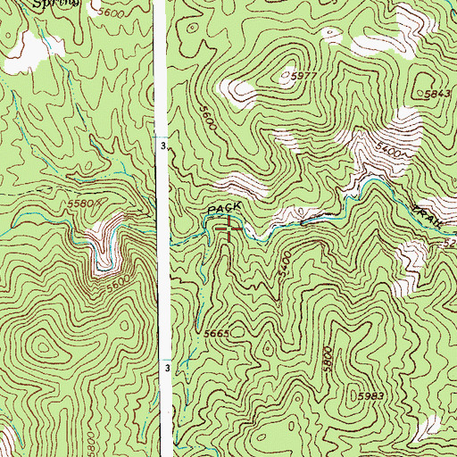 Topographic Map of Stray Horse Canyon Trail Twenty, AZ