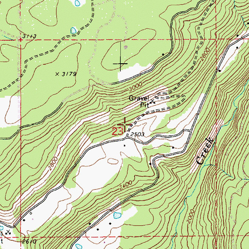 Topographic Map of Orofino-Grangemont Check Station, ID