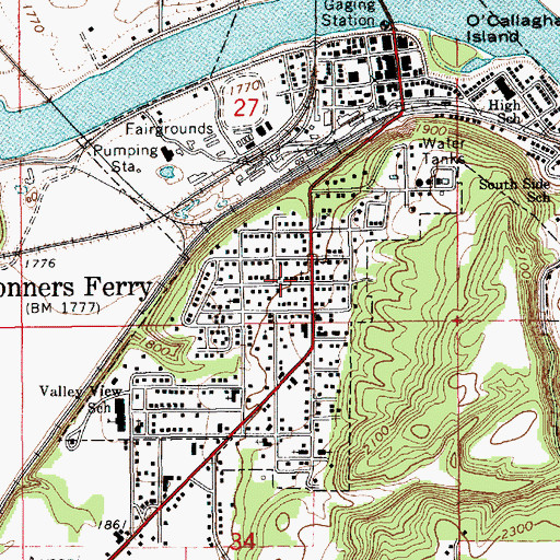 Topographic Map of Praise Church Christian Academy, ID