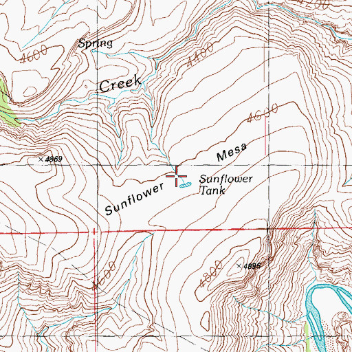 Topographic Map of Sunflower Tank, AZ