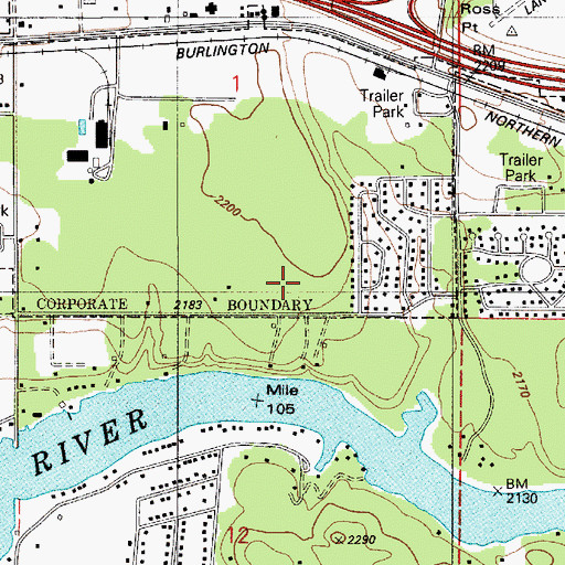 Topographic Map of Ponderosa Elementary School, ID
