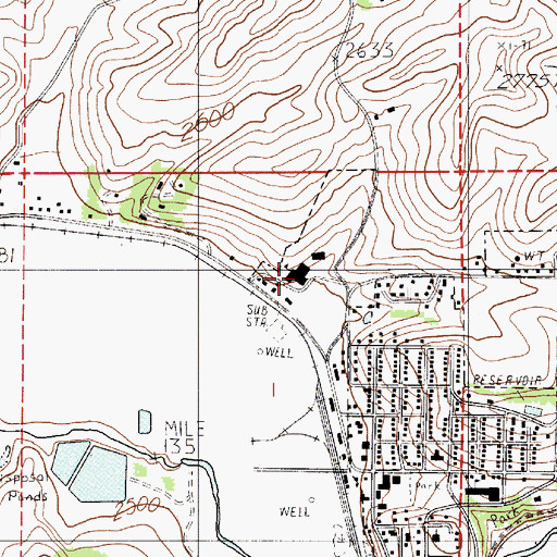 Topographic Map of Potlatch Junior - Senior High School, ID