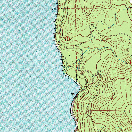 Topographic Map of Priest Lake Incubation Channels, ID