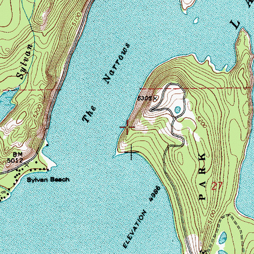 Topographic Map of Porcupine Point, ID