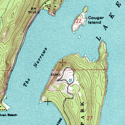 Topographic Map of Payette Lake Overlook, ID