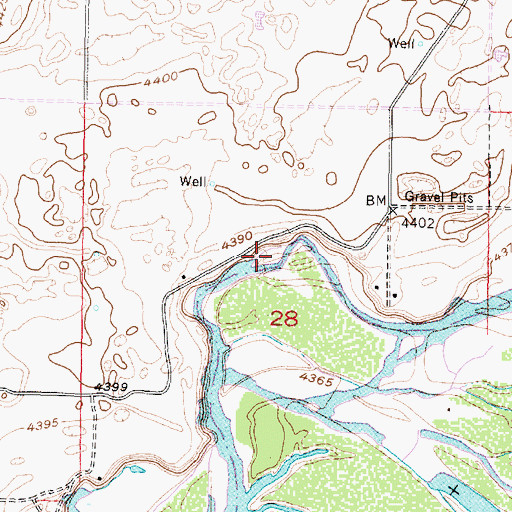 Topographic Map of Pingree Access Area, ID