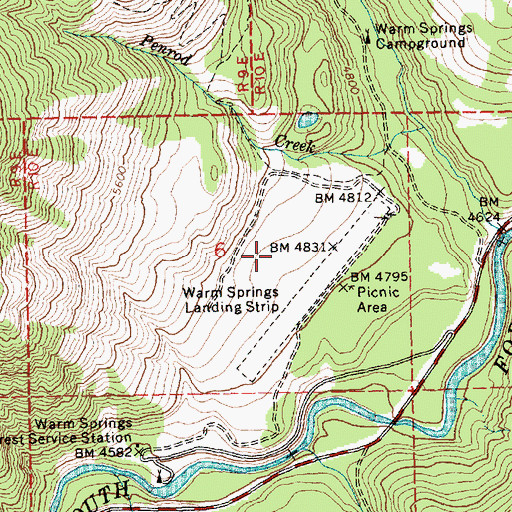 Topographic Map of Penrod Access Area, ID