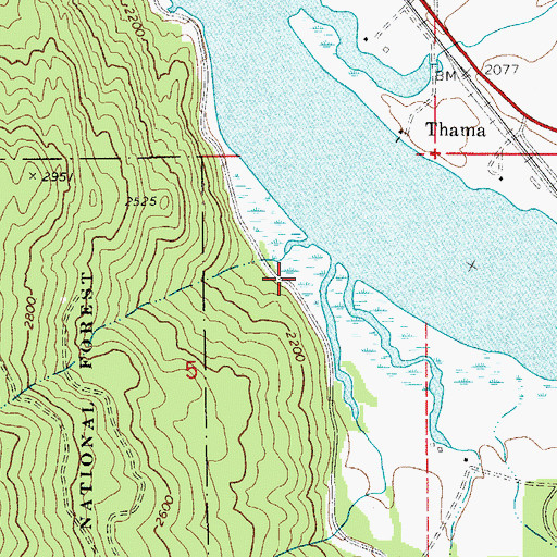 Topographic Map of Pend Oreille Wildlife Management Area Carey Unit, ID