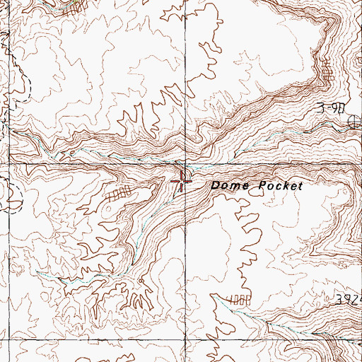 Topographic Map of Dome Pocket, AZ
