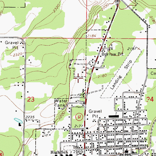 Topographic Map of Prep Alternative High School, ID