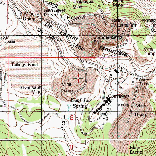 Topographic Map of Daisy Mine, ID