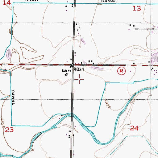 Topographic Map of Rigby Middle School, ID