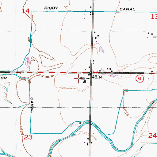 Topographic Map of Rigby Senior High School, ID