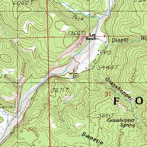 Topographic Map of Tolbert Cabin, AZ