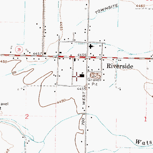 Topographic Map of Riverside Elementary School, ID