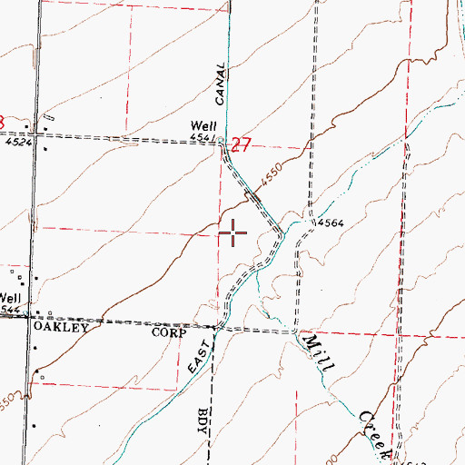 Topographic Map of Rock Wildlife Habitat Area, ID
