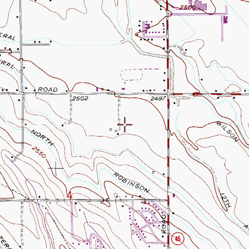 Topographic Map of South Junior High School, ID