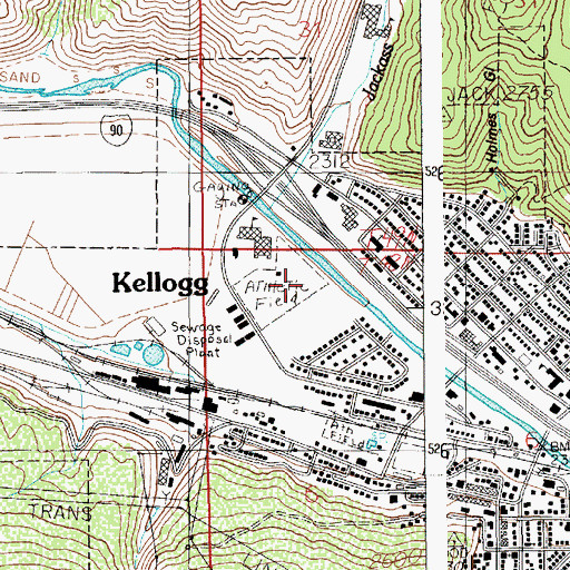Topographic Map of Sunnyside Elementary School, ID