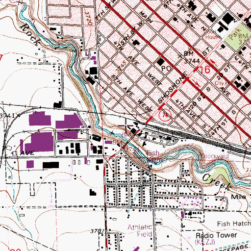 Topographic Map of South Central Head Start, ID