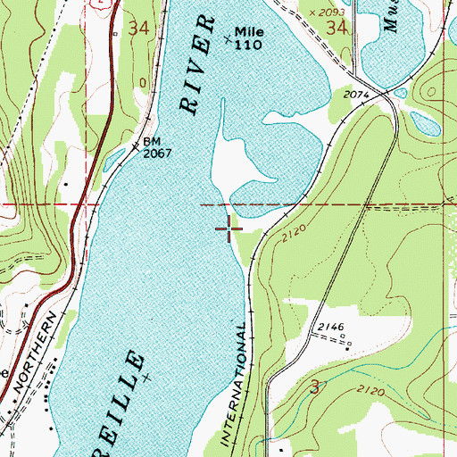 Topographic Map of Pend Oreille Wildlife Management Area Mallard Bay Unit, ID