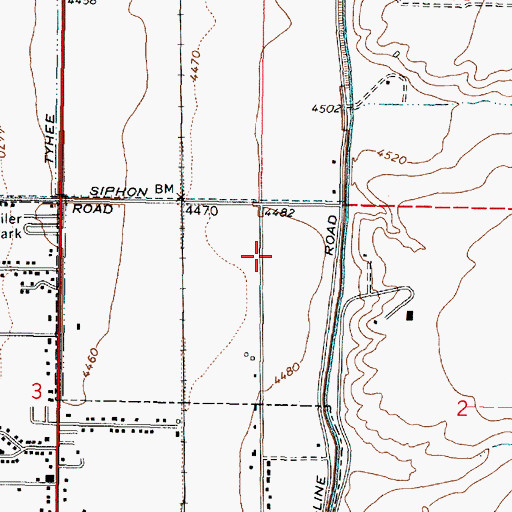 Topographic Map of Rulon M Ellis Elementary School, ID