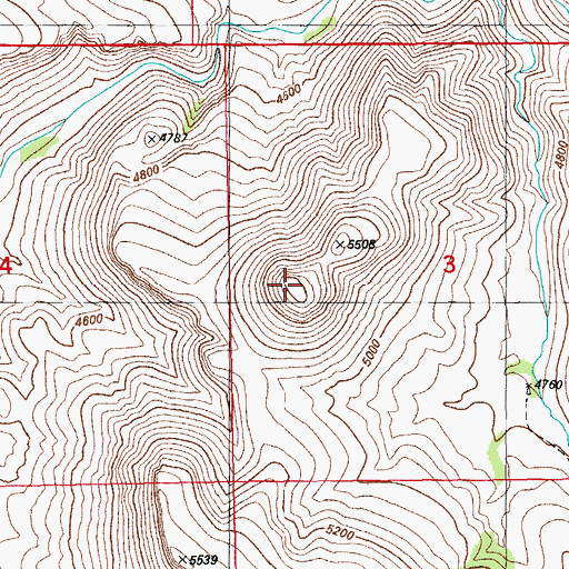 Topographic Map of Twin Peaks, AZ