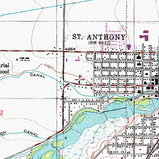 Topographic Map of Satellite Center Preschool, ID